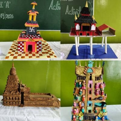 Models of Uttarakhand and Puducherry Temples Class: IX B